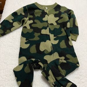 Calvin Klein footed camo pajamas